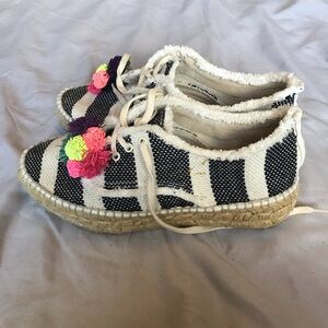 Loeffler Randall floral striped shoes